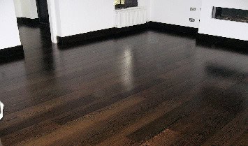 Ebonised wood flooring